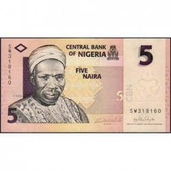 Nigéria - Pick 32a_1 - 5 naira - Série SW - 2006 - Etat : NEUF