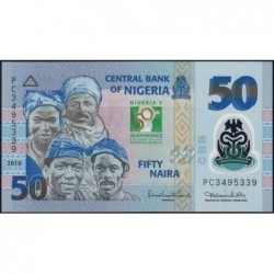 Nigéria - Pick 37 - 50 naira - Série PC - 2010 - Polymère commémoratif - Etat : NEUF