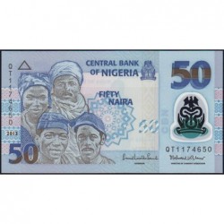 Nigéria - Pick 40d - 50 naira - Série QT - 2013 - Polymère - Etat : NEUF