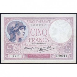 F 04-04 - 03/08/1939 - 5 francs - Violet modifié - Série C.60014 - Etat : TTB+