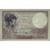 F 04-08 - 14/09/1939 - 5 francs - Violet modifié - Série W.62482  (remplacement) - Etat : SUP+