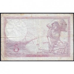 F 04-10 - 28/09/1939 - 5 francs - Violet modifié - Série J.63372 - Etat : TB