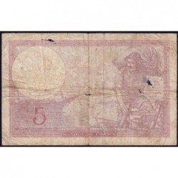 F 04-11 - 05/10/1939 - 5 francs - Violet modifié - Série A.63868 - Etat : B+