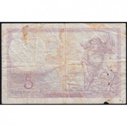 F 04-12 - 19/10/1939 - 5 francs - Violet modifié - Série G.64612 - Etat : B+