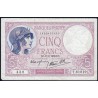 F 04-06 - 17/08/1939 - 5 francs - Violet modifié - Série T.61219 - Etat : TTB-