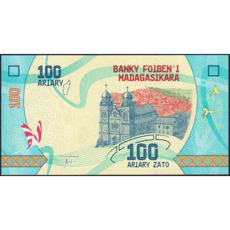 Madagascar - Pick 97 - 100 ariary - Série F - 2017 - Etat : NEUF