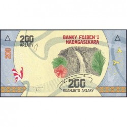 Madagascar - Pick 98 - 200 ariary - Série B - 2017 - Etat : NEUF