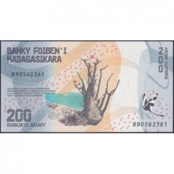 Madagascar - Pick 98a - 200 ariary - Série B - 2017 - Etat : NEUF