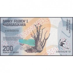 Madagascar - Pick 98 - 200 ariary - Série C - 2017 - Etat : NEUF