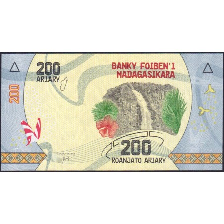 Madagascar - Pick 98 - 200 ariary - Série F - 2017 - Etat : NEUF