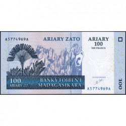 Madagascar - Pick 86a - 100 ariary - 500 francs - Série A A - 2004 - Etat : NEUF