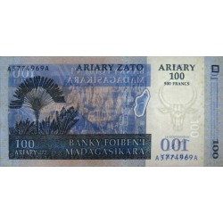 Madagascar - Pick 86a - 100 ariary - 500 francs - Série A A - 2004 - Etat : NEUF