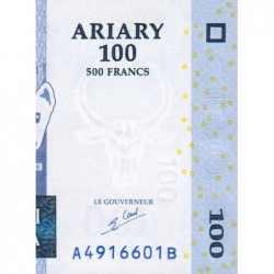 Madagascar - Pick 86a - 100 ariary - 500 francs - Série A B - 2004 - Etat : NEUF