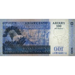 Madagascar - Pick 86a - 100 ariary / 500 francs - Série A B - 2004 - Etat : NEUF