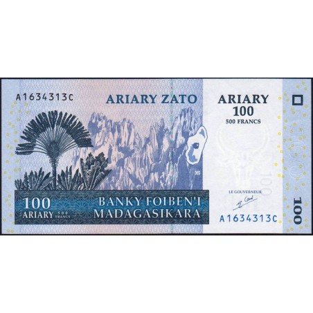 Madagascar - Pick 86a - 100 ariary / 500 francs - Série A C - 2004 - Etat : NEUF