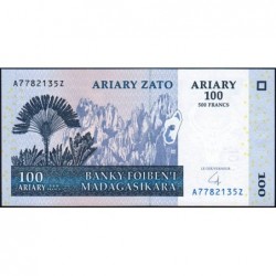 Madagascar - Pick 86b - 100 ariary - 500 francs - Série A Z - 2004 (2007) - Etat : NEUF
