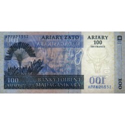 Madagascar - Pick 86b - 100 ariary - 500 francs - Série A Z - 2004 (2007) - Etat : NEUF