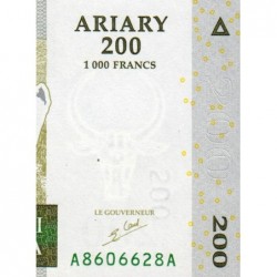 Madagascar - Pick 87a - 200 ariary - 1'000 francs - Série A A - 2004 - Etat : NEUF