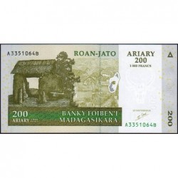 Madagascar - Pick 87a - 200 ariary - 1'000 francs - Série A B - 2004 - Etat : NEUF