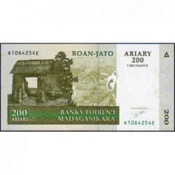 Madagascar - Pick 87a - 200 ariary / 1'000 francs - Série A E - 2004 - Etat : NEUF