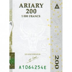 Madagascar - Pick 87a - 200 ariary - 1'000 francs - Série A E - 2004 - Etat : NEUF