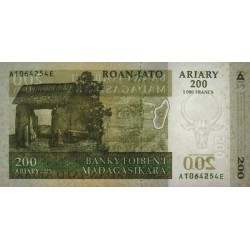 Madagascar - Pick 87a - 200 ariary - 1'000 francs - Série A E - 2004 - Etat : NEUF