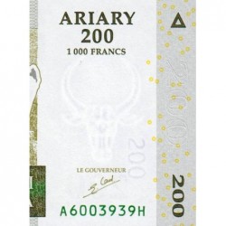 Madagascar - Pick 87a - 200 ariary - 1'000 francs - Série A H - 2004 - Etat : NEUF