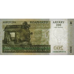 Madagascar - Pick 87a - 200 ariary / 1'000 francs - Série A H - 2004 - Etat : NEUF