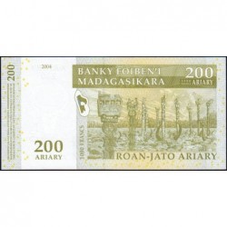 Madagascar - Pick 87b - 200 ariary / 1'000 francs - Série A Q - 2004 (2007) - Etat : NEUF