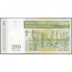 Madagascar - Pick 87b - 200 ariary - 1'000 francs - Série B D - 2004 (2007) - Etat : NEUF