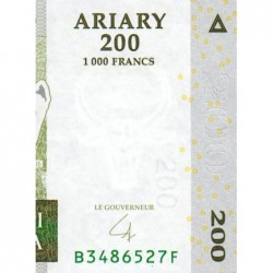 Madagascar - Pick 87b - 200 ariary - 1'000 francs - Série B F - 2004 (2007) - Etat : NEUF