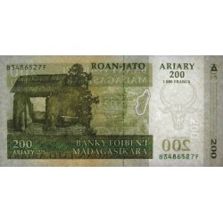 Madagascar - Pick 87b - 200 ariary - 1'000 francs - Série B F - 2004 (2007) - Etat : NEUF