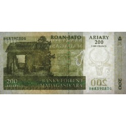 Madagascar - Pick 87b - 200 ariary - 1'000 francs - Série B G - 2004 (2007) - Etat : NEUF