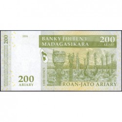 Madagascar - Pick 87b - 200 ariary / 1'000 francs - Série B H - 2004 (2007) - Etat : NEUF