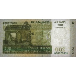 Madagascar - Pick 87b - 200 ariary / 1'000 francs - Série B H - 2004 (2007) - Etat : NEUF