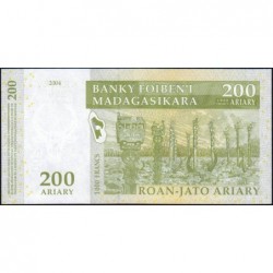 Madagascar - Pick 87b - 200 ariary - 1'000 francs - Série B K - 2004 (2007) - Etat : NEUF
