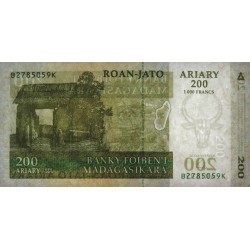 Madagascar - Pick 87b - 200 ariary - 1'000 francs - Série B K - 2004 (2007) - Etat : NEUF