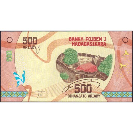 Madagascar - Pick 99 - 500 ariary - Série D - 2017 - Composite polymère - Etat : NEUF