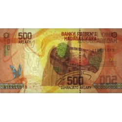 Madagascar - Pick 99 - 500 ariary - Série E - 2017 - Composite polymère - Etat : NEUF