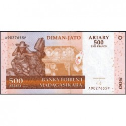 Madagascar - Pick 88b - 500 ariary - 2'500 francs - Série A P - 2004 (2007) - Etat : NEUF