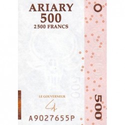 Madagascar - Pick 88b - 500 ariary - 2'500 francs - Série A P - 2004 (2007) - Etat : NEUF