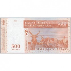 Madagascar - Pick 88b - 500 ariary - 2'500 francs - Série A R - 2004 (2007) - Etat : NEUF