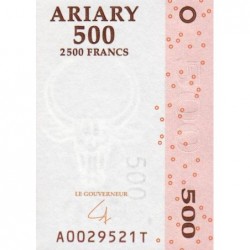 Madagascar - Pick 88b - 500 ariary - 2'500 francs - Série A T - 2004 (2007) - Etat : NEUF