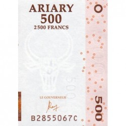 Madagascar - Pick 88c - 500 ariary - 2'500 francs - Série B C - 2004 (2016) - Etat : NEUF