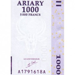 Madagascar - Pick 89a - 1'000 ariary - 5'000 francs - Série A A - 2004 - Etat : NEUF