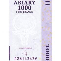 Madagascar - Pick 89b - 1'000 ariary - 5'000 francs - Série A V - 2004 (2007) - Etat : NEUF