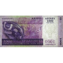 Madagascar - Pick 89b - 1'000 ariary - 5'000 francs - Série A V - 2004 (2007) - Etat : NEUF