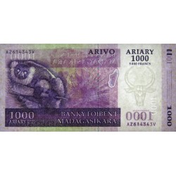 Madagascar - Pick 89b - 1'000 ariary / 5'000 francs - Série A V - 2004 (2007) - Etat : NEUF