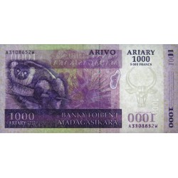 Madagascar - Pick 89b - 1'000 ariary / 5'000 francs - Série A W - 2004 (2007) - Etat : NEUF