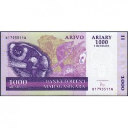 Madagascar - Pick 89c - 1'000 ariary - 5'000 francs - Série B Q - 2004 (2016) - Etat : NEUF